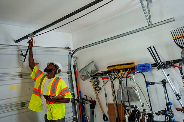 Professional Garage Door Panel Replacement technician working in Farmingdale, NJ